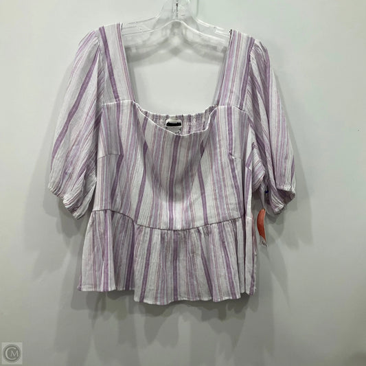 Top Short Sleeve By Altard State In Purple, Size: 3x