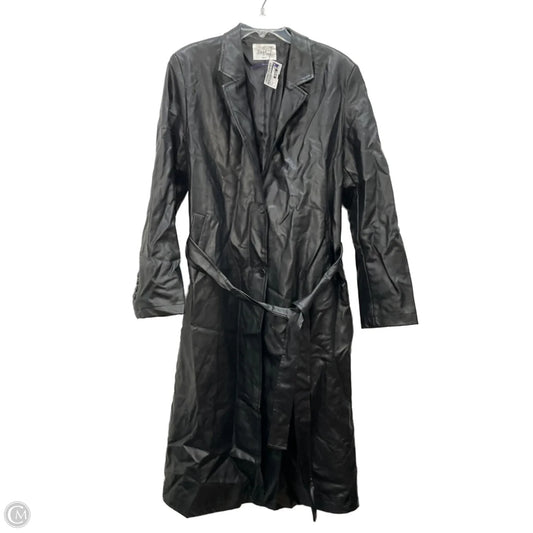 Coat Leather By The Native One In Black, Size: S