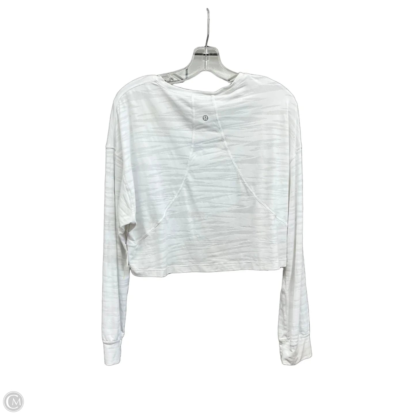 Athletic Top Long Sleeve Crewneck By Lululemon In White, Size: 8