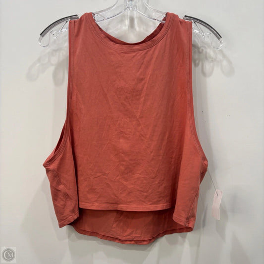 Athletic Tank Top By Lululemon In Orange, Size: 8
