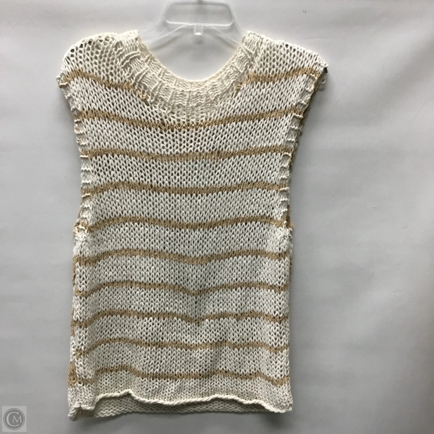 Sweater Short Sleeve By Free People In Striped Pattern, Size: M