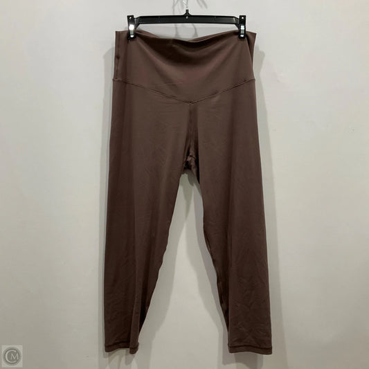 Athletic Leggings By Aerie In Brown, Size: Xl