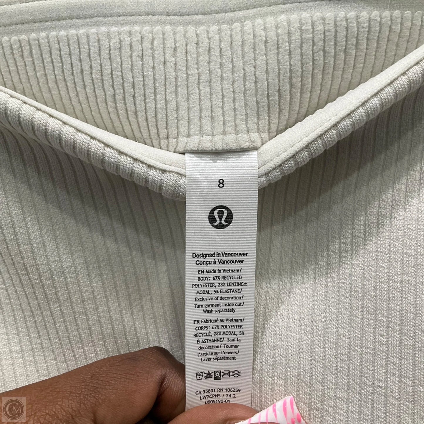 Athletic Shorts By Lululemon In Cream, Size: 8