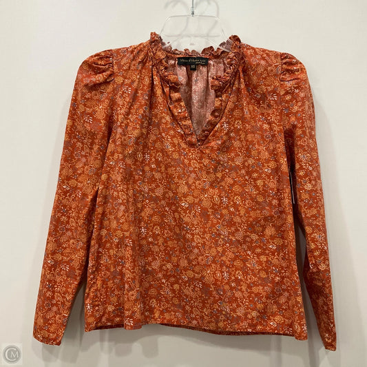 Top Long Sleeve By House Of Harlow In Orange, Size: Xs