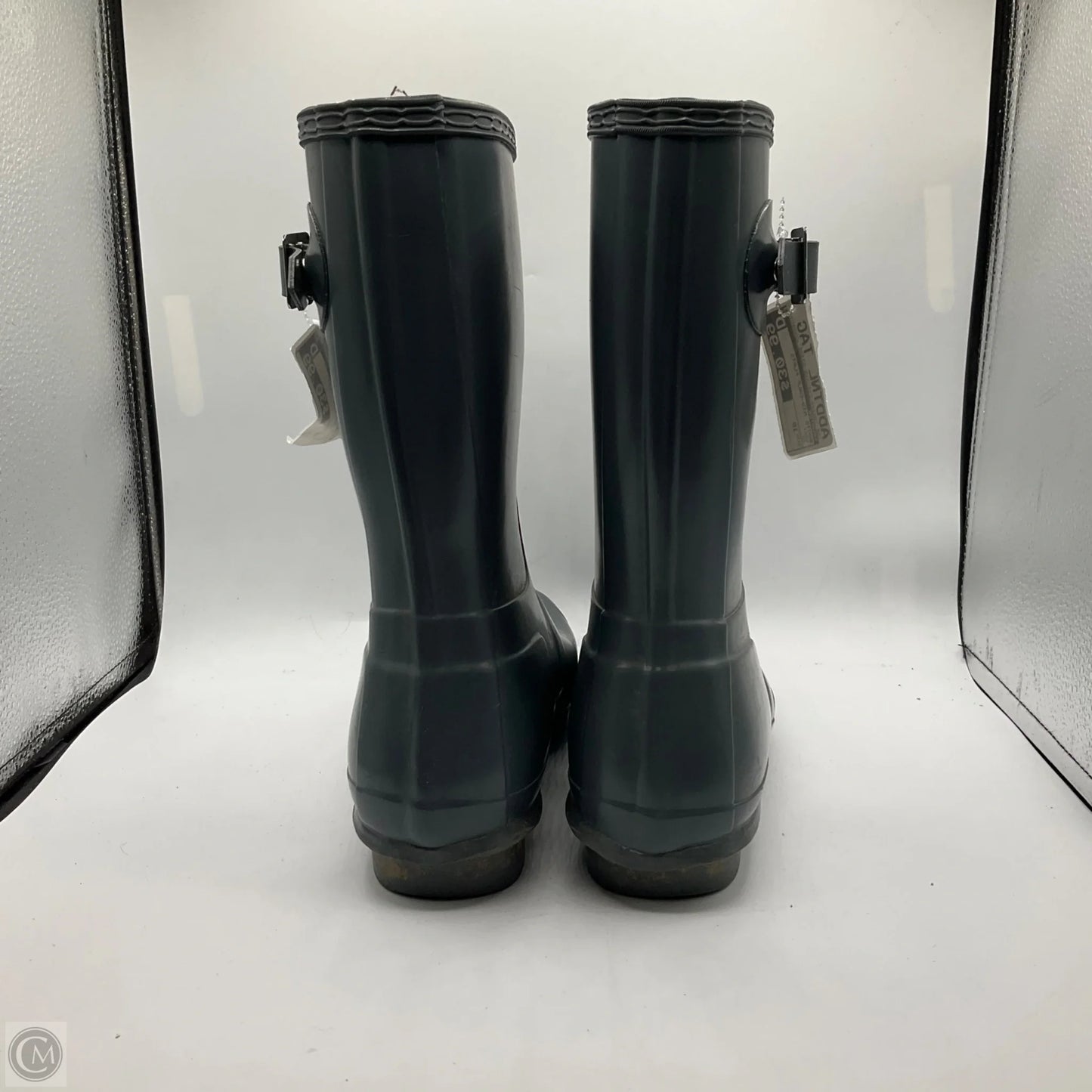 Boots Mid-calf Flats By Hunter In Grey, Size: 10