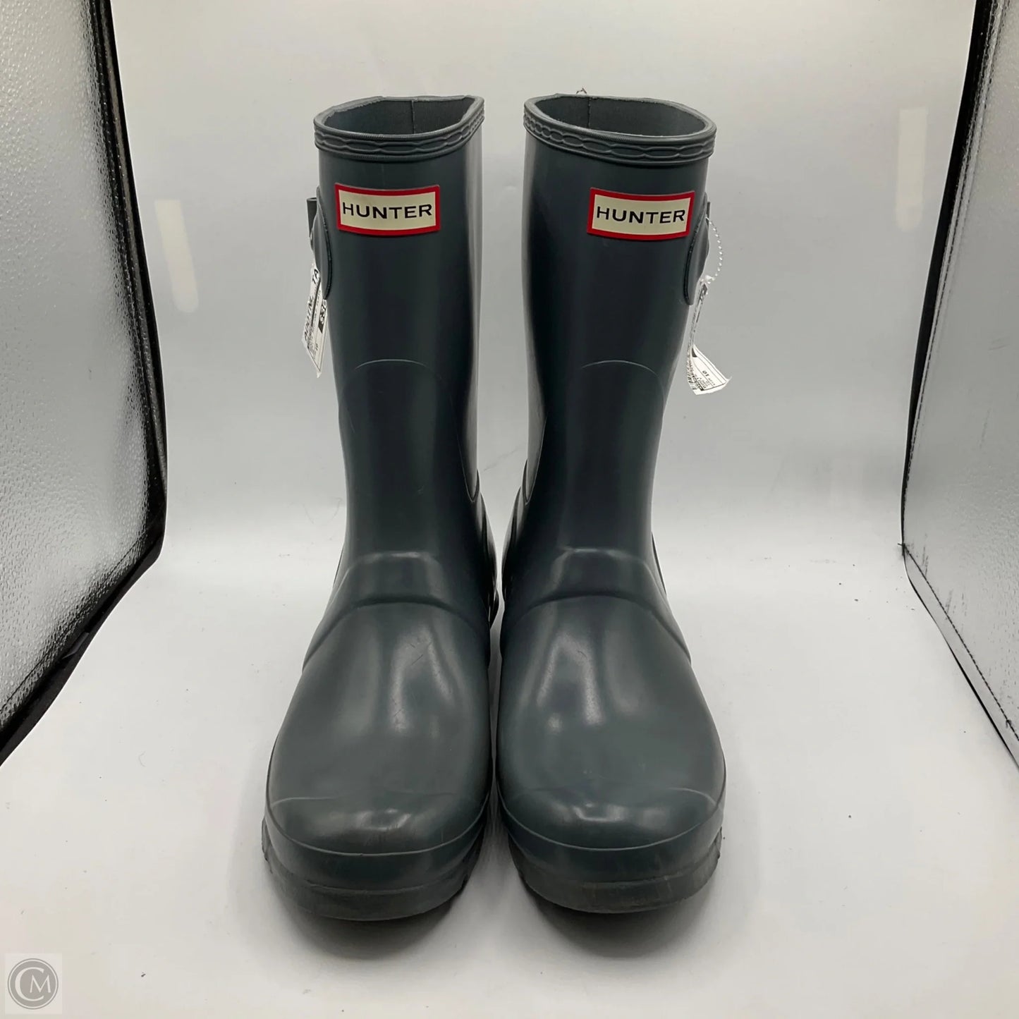 Boots Mid-calf Flats By Hunter In Grey, Size: 10