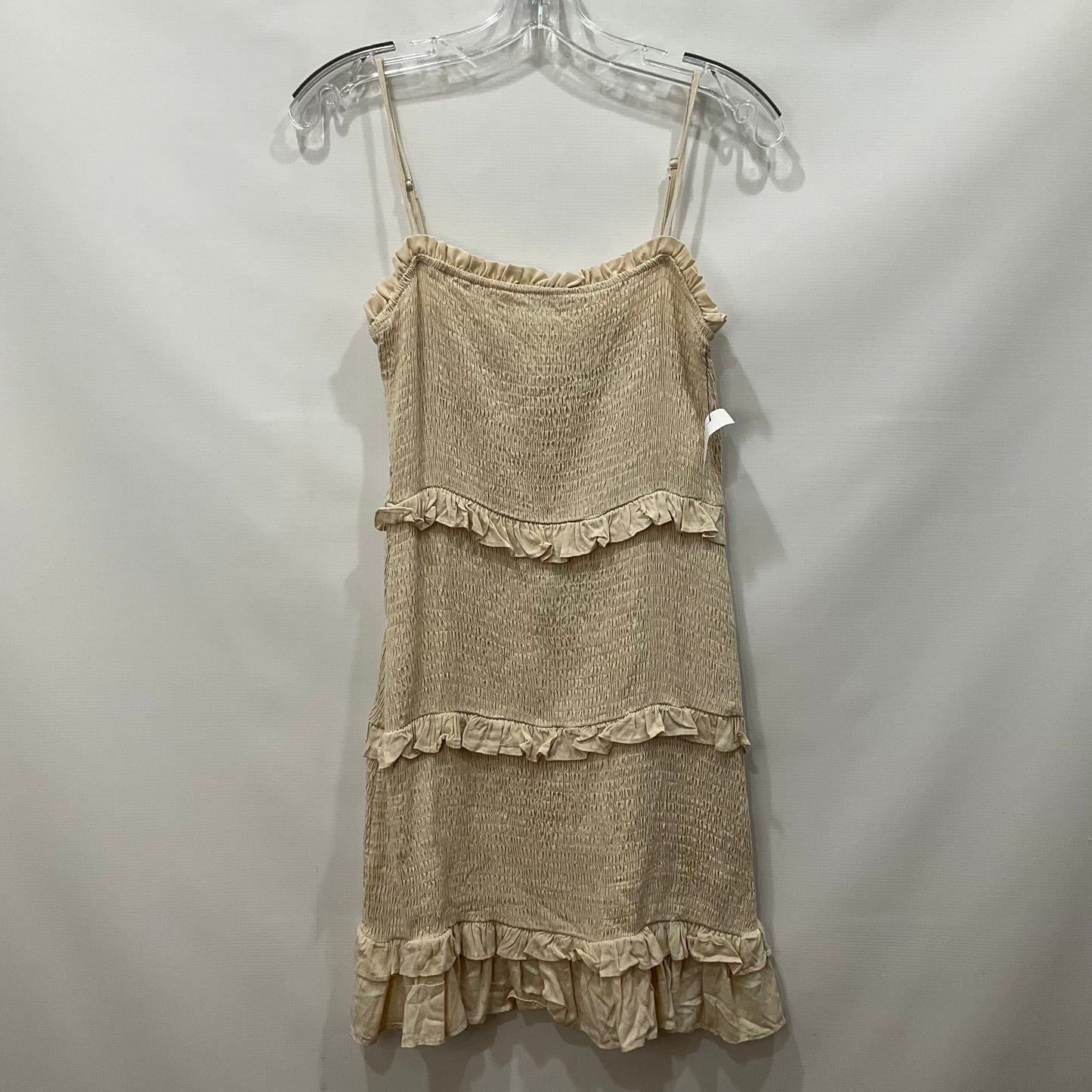 Cream Dress Casual Short Le Lis, Size M