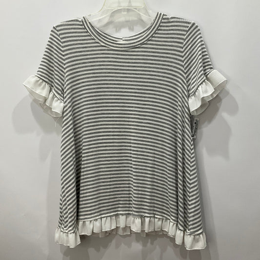Grey & White Top Short Sleeve Altard State, Size M