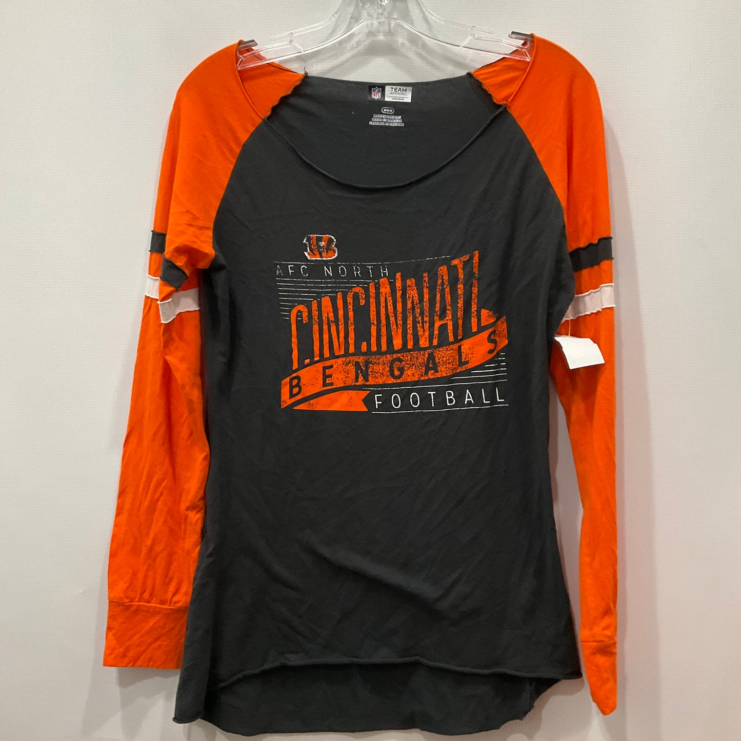 Grey & Orange Top Long Sleeve Nfl, Size M