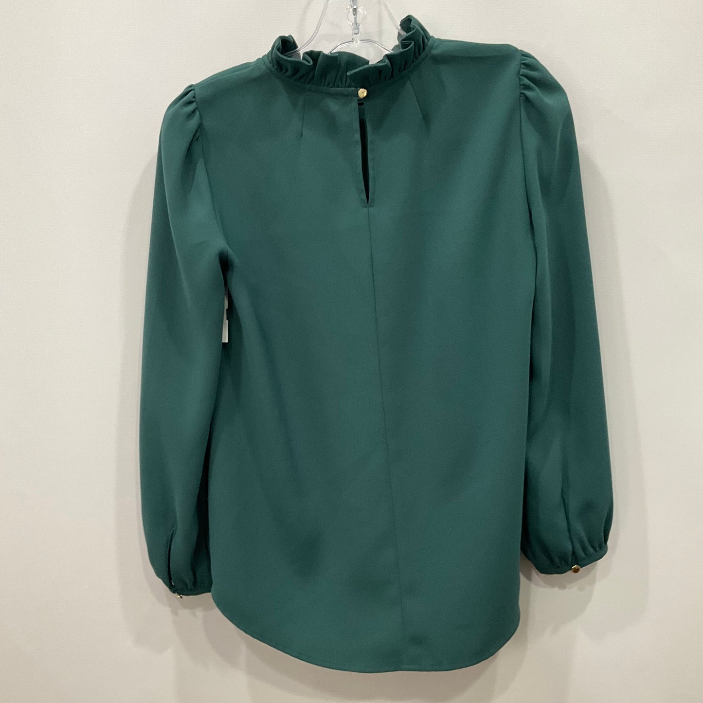 Blouse Long Sleeve By J. Crew In Green, Size: Xxs