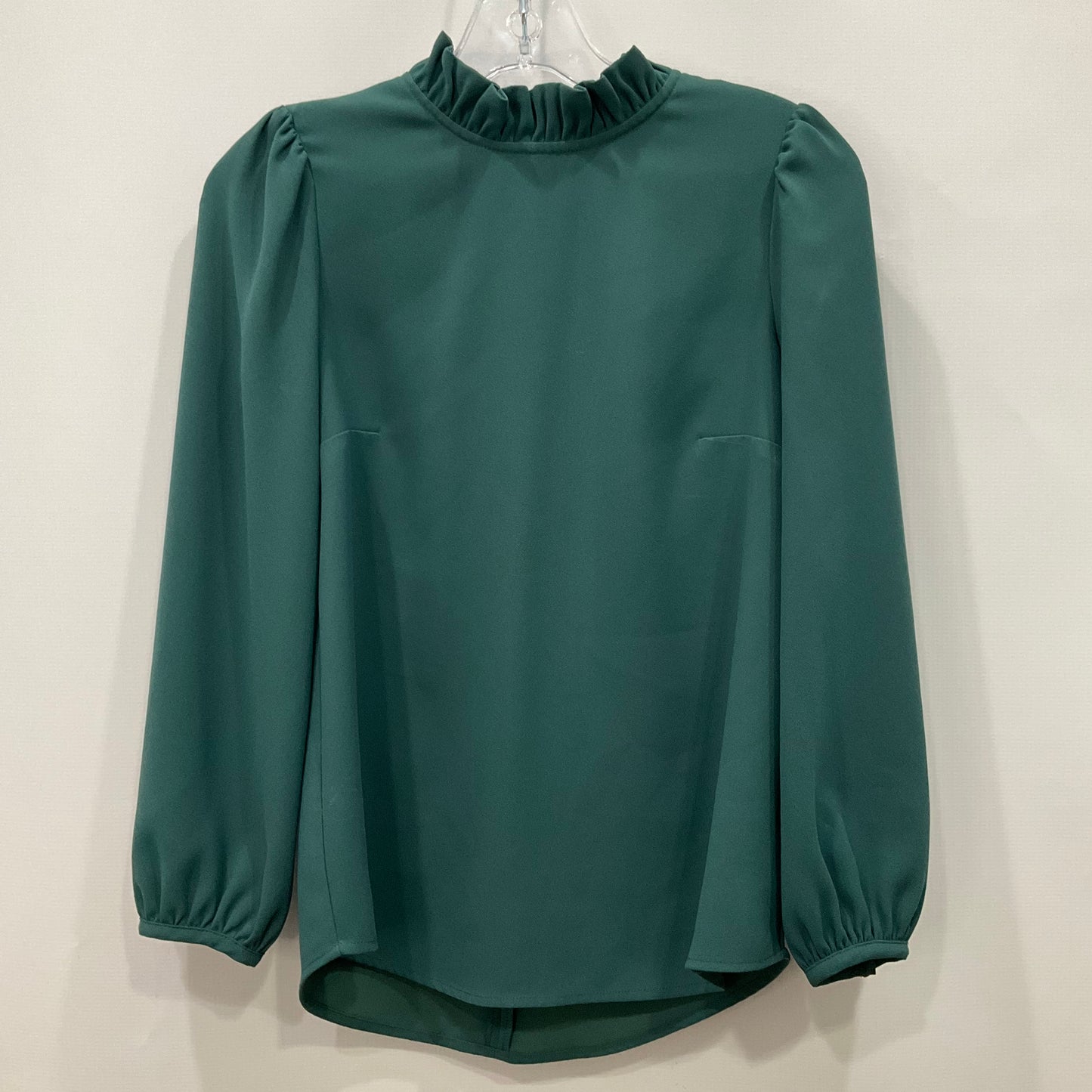 Blouse Long Sleeve By J. Crew In Green, Size: Xxs