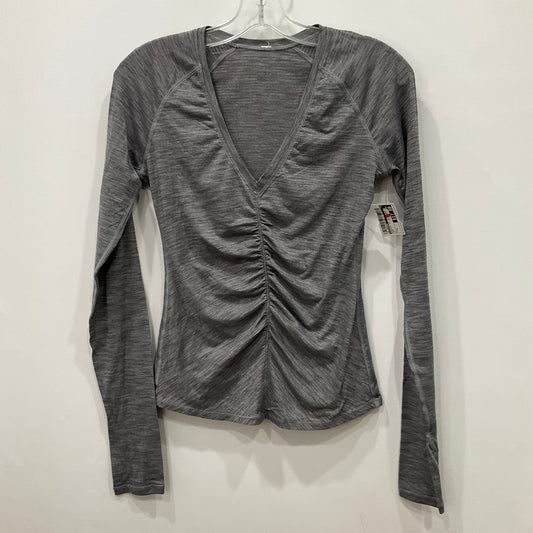 Athletic Top Long Sleeve Crewneck By Lululemon In Grey, Size: 4