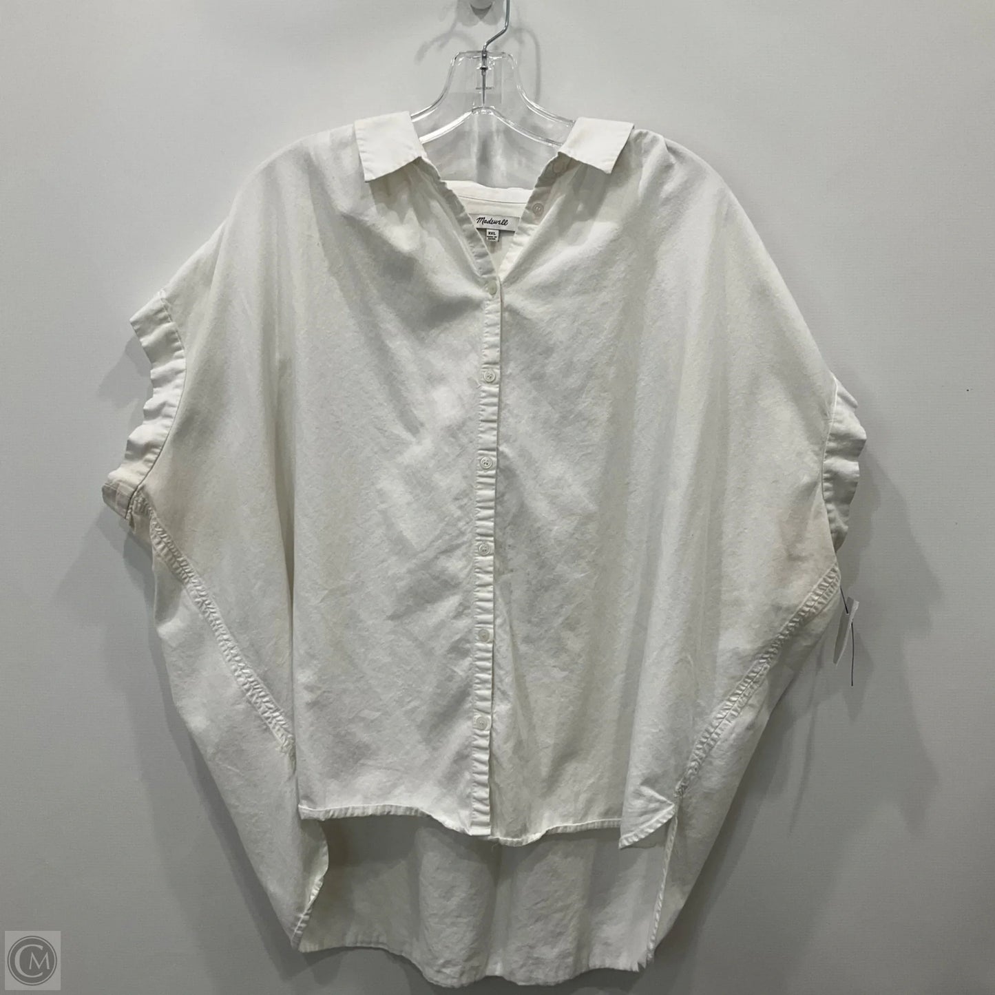 Top Short Sleeve By Madewell In White, Size: Xxl