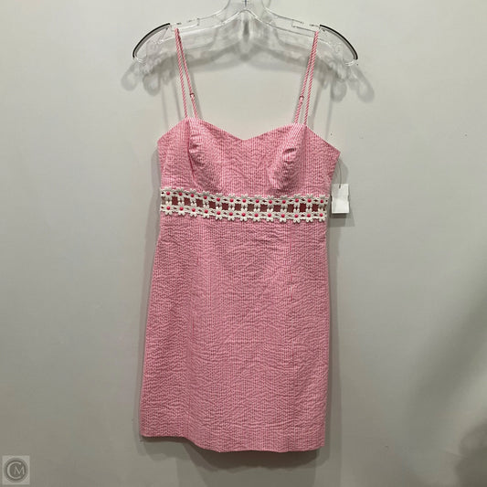 Dress Designer By Lilly Pulitzer In Pink & White, Size: 4