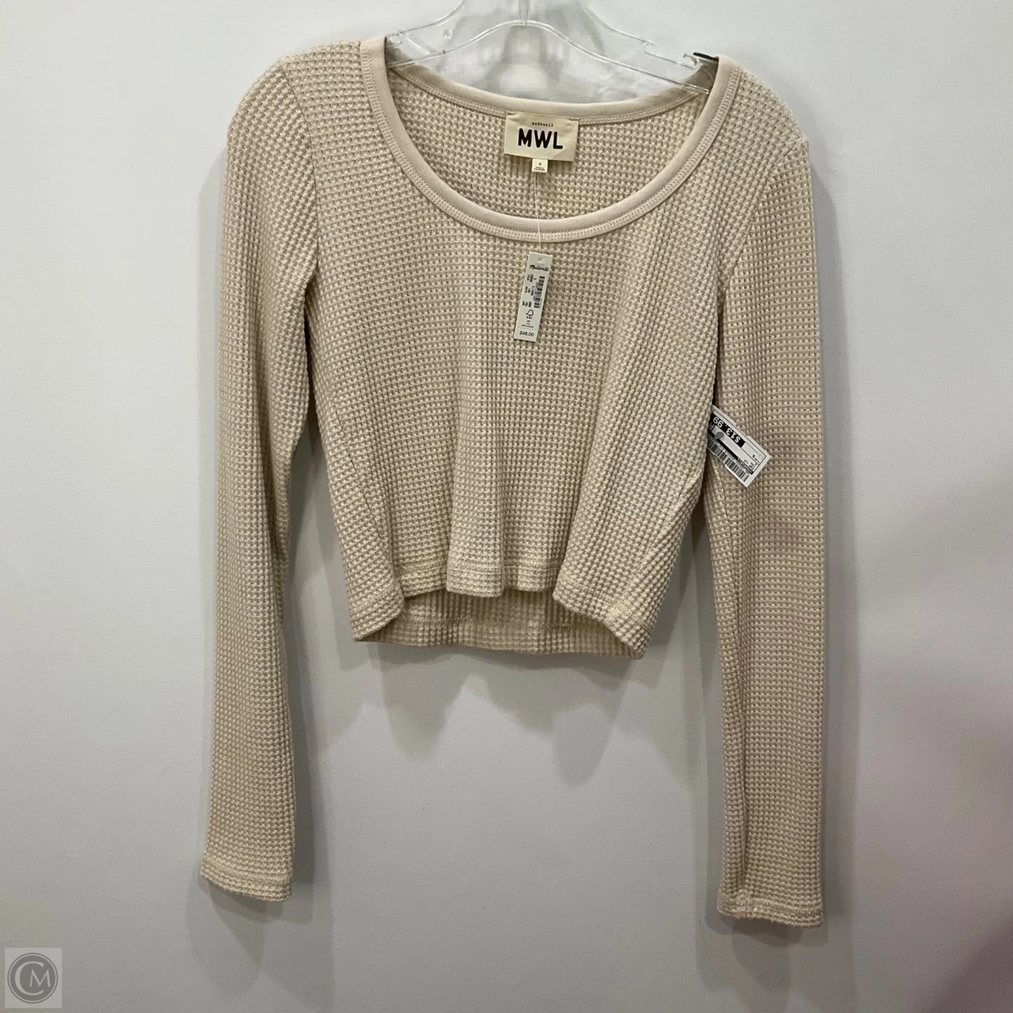Top Long Sleeve By Madewell In Tan, Size: S