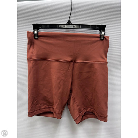 Athletic Shorts By Lululemon In Orange, Size: 8