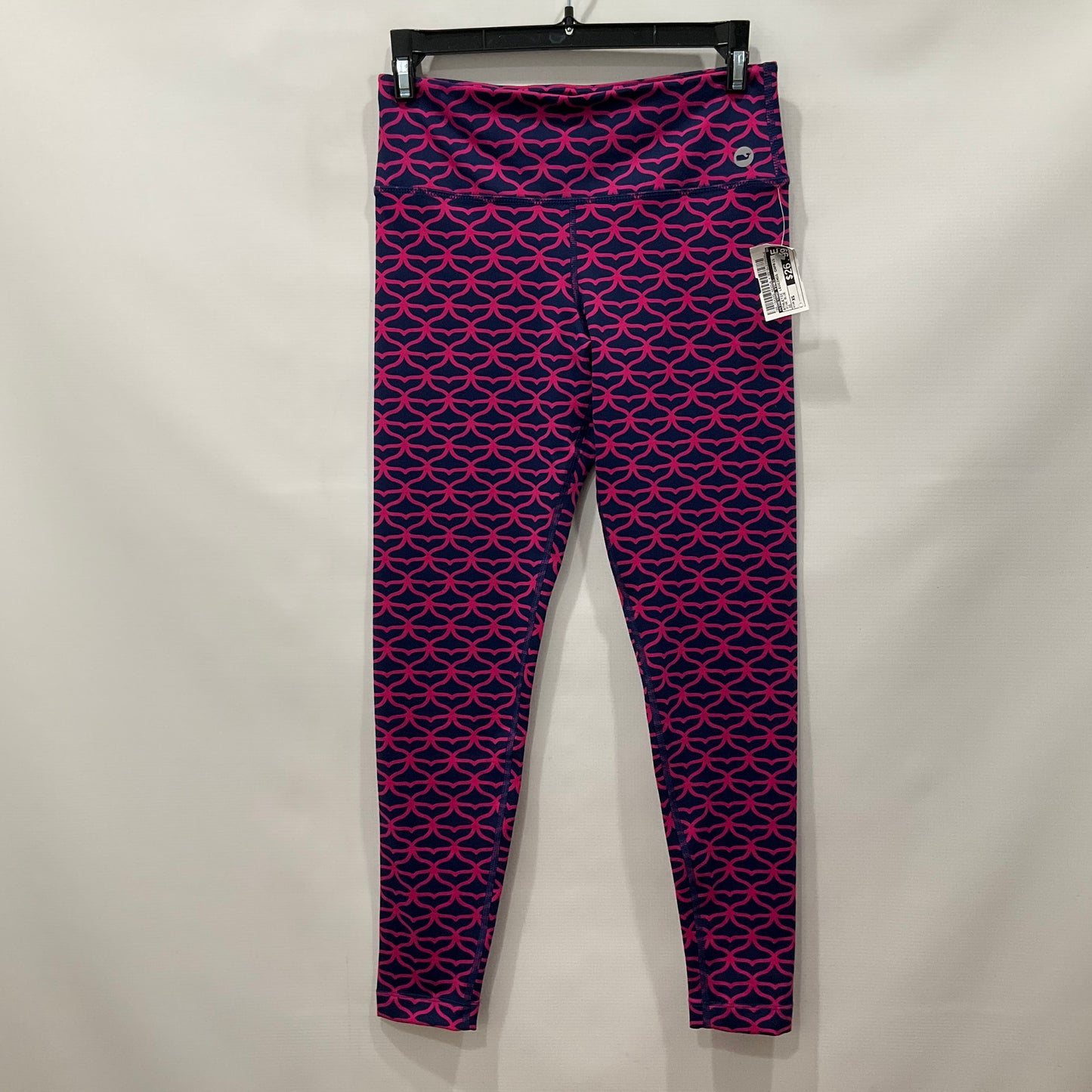 Pink Blue Athletic Leggings Capris Vineyard Vines, Size Xs