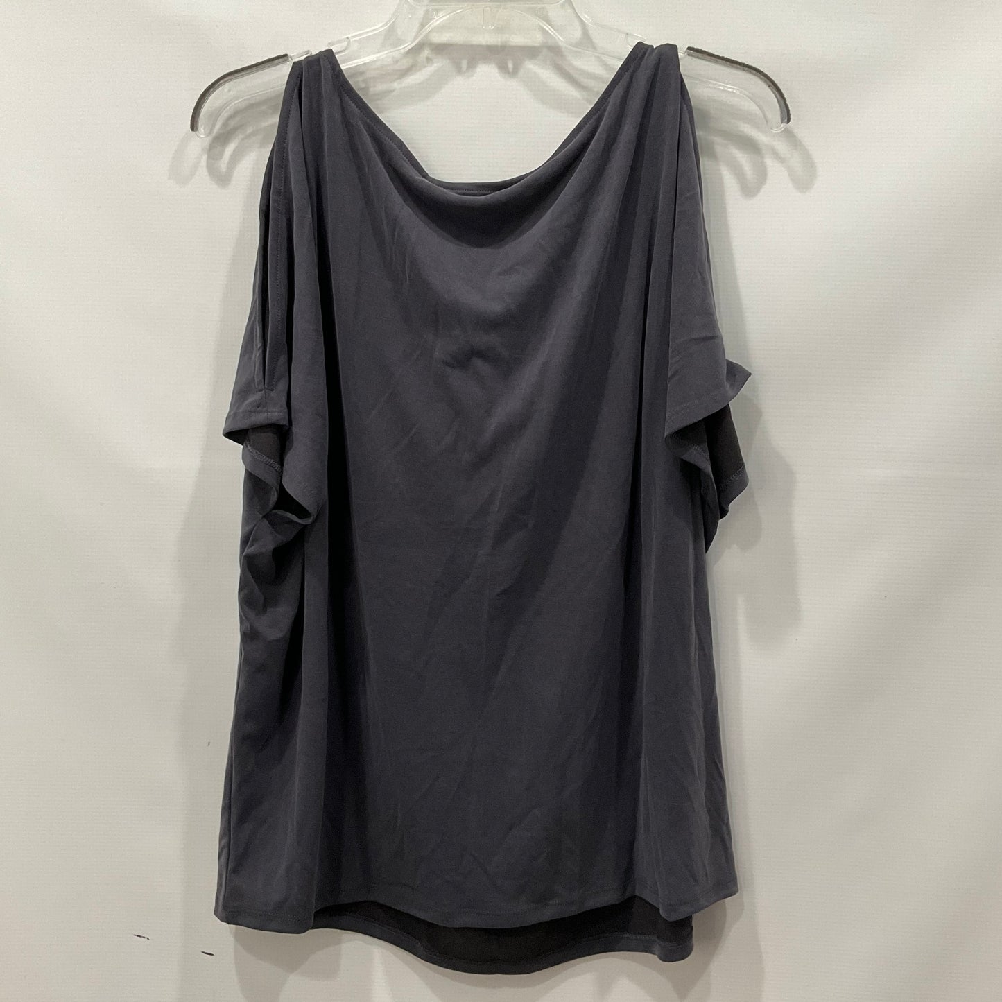 Grey Top Short Sleeve White House Black Market, Size Xl