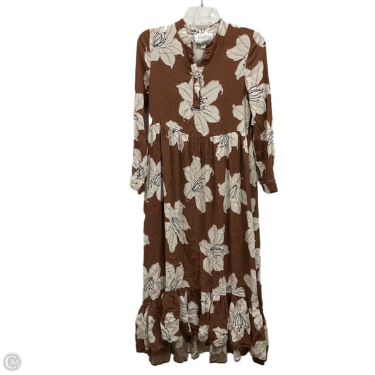 Dress Casual Maxi By Anthropologie In Floral Print, Size: Xs