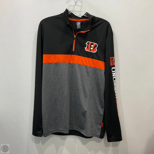 Athletic Top Long Sleeve Collar By Nfl In Black, Size: M