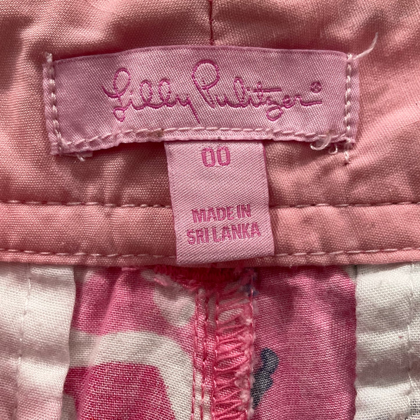 Pink Shorts Lilly Pulitzer, Size 0