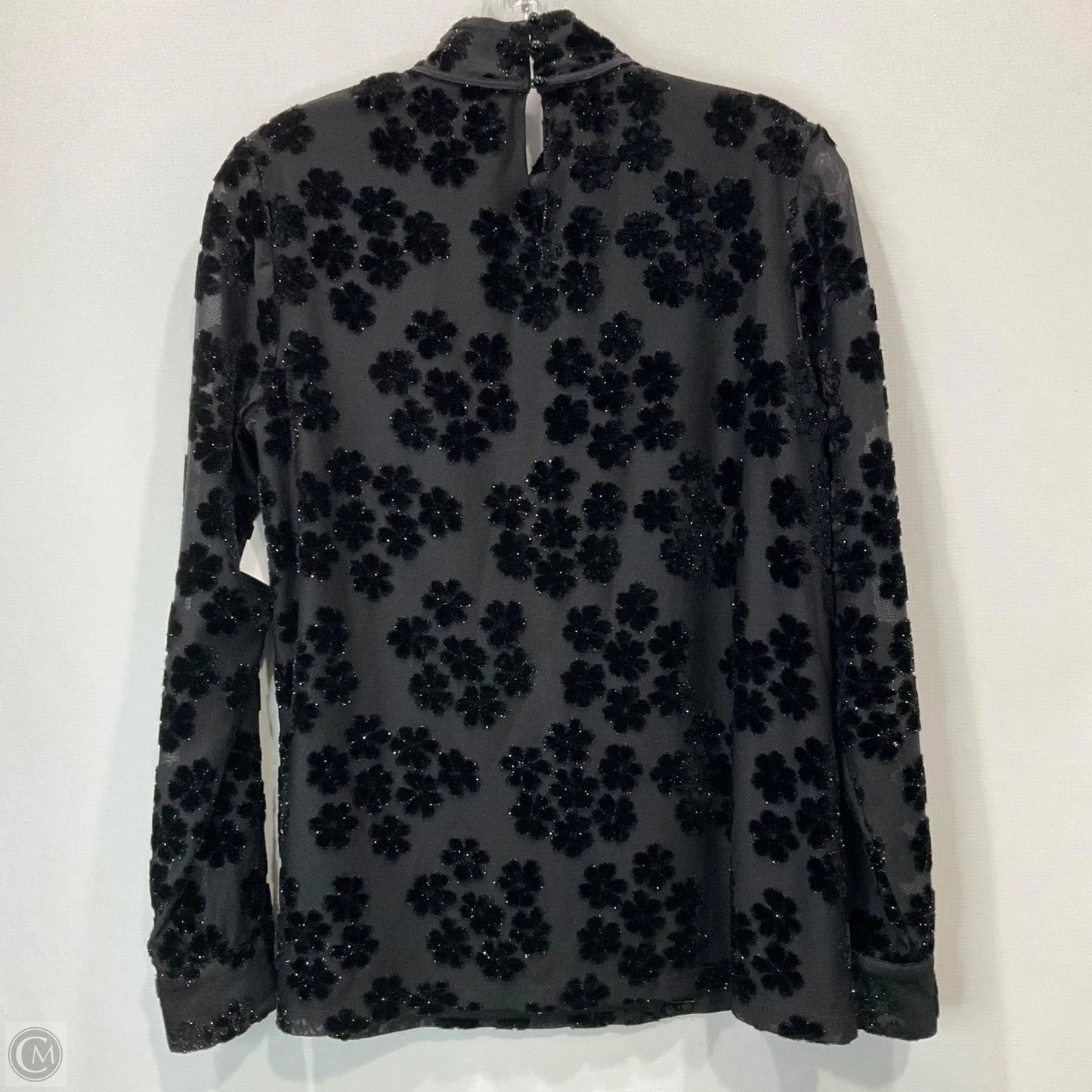 Top Long Sleeve Designer By Karl Lagerfeld In Black, Size: M