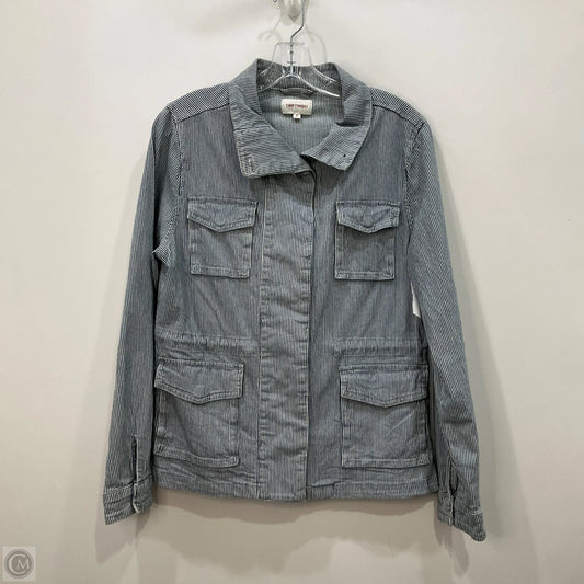Jacket Denim By Driftwood In Striped Pattern, Size: S