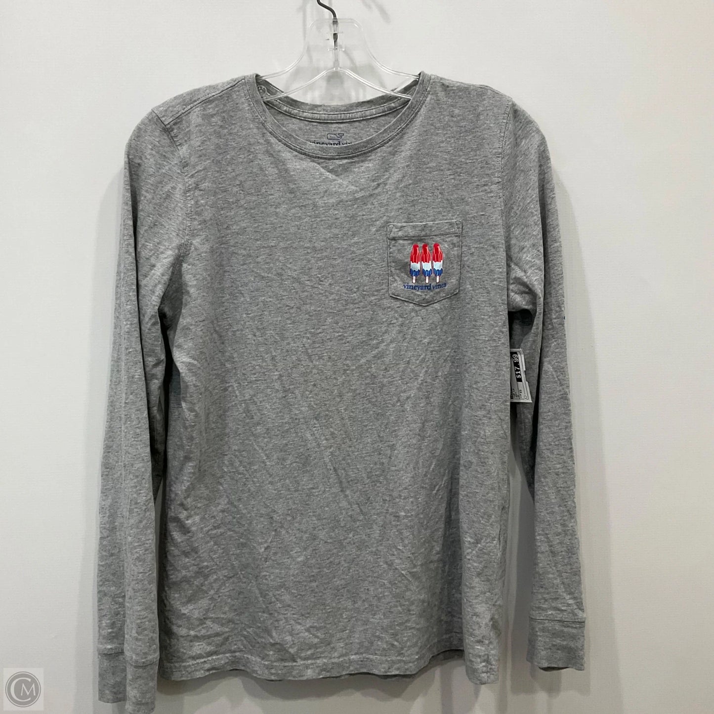 Top Long Sleeve By Vineyard Vines In Grey, Size: Xs