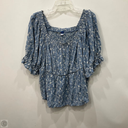 Top Short Sleeve By Old Navy In Blue, Size: Xxl