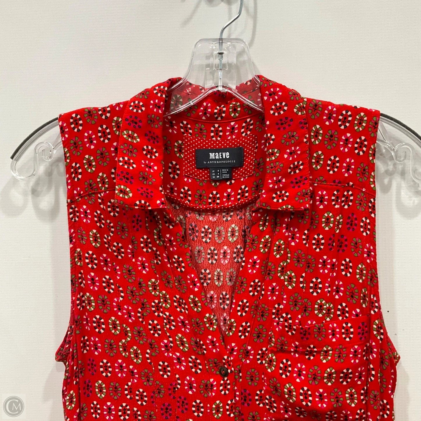 Dress Casual Short By Anthropologie In Red, Size: 4