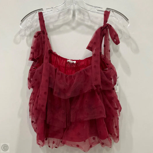 Top Sleeveless By Clothes Mentor In Maroon, Size: M