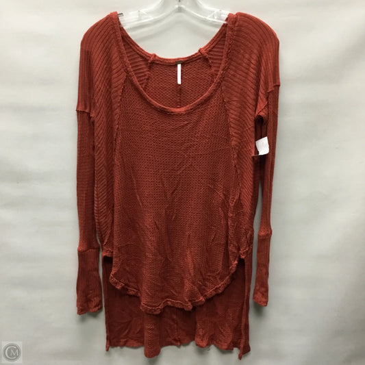 Top Long Sleeve By Free People In Red, Size: S