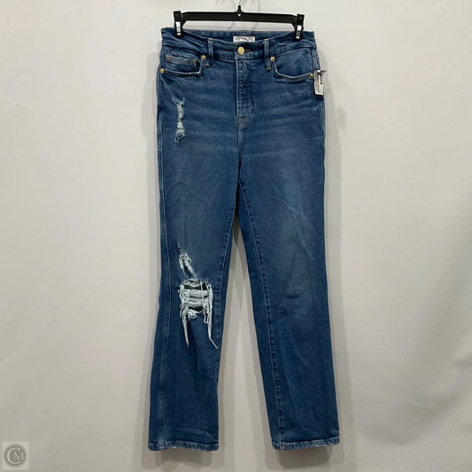 Jeans Straight By Good American In Blue Denim, Size: 0