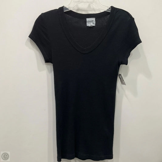 Top Short Sleeve Basic By Anthropologie In Black, Size: S