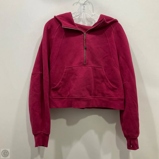 Athletic Jacket By Lululemon In Maroon, Size: L