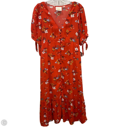 Dress Casual Midi By Maeve In Orange, Size: 2