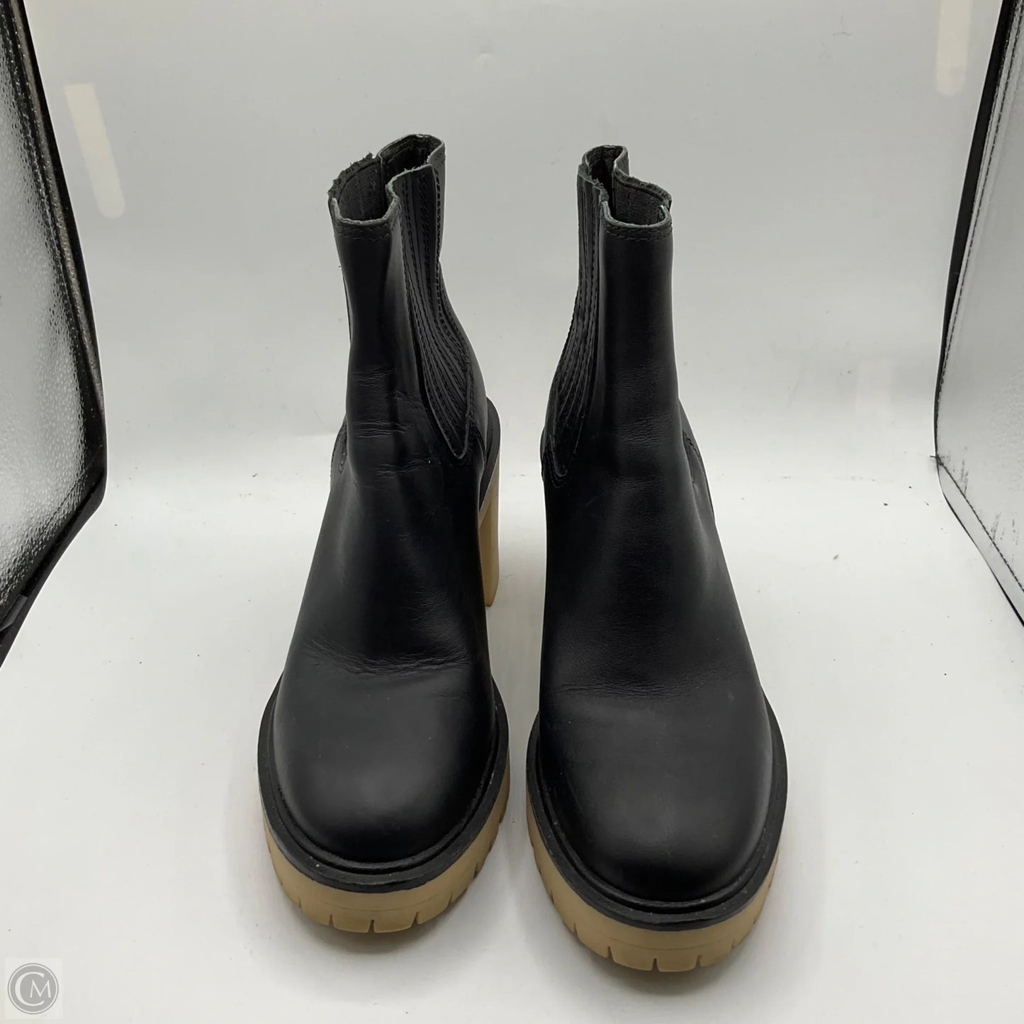 Boots Ankle Heels By Dolce Vita In Black & Tan, Size: 9