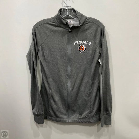 Athletic Jacket By Majestic In Grey, Size: M