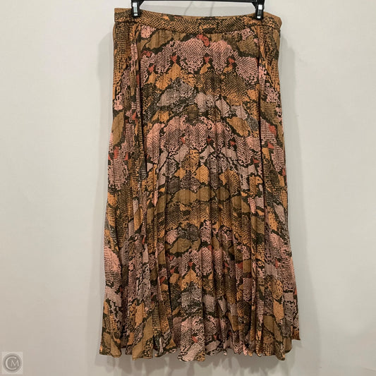 Skirt Midi By Banana Republic In Snakeskin Print, Size: 8