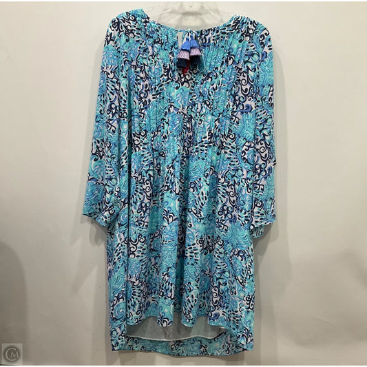 Dress Designer By Lilly Pulitzer In Blue & White, Size: Xl