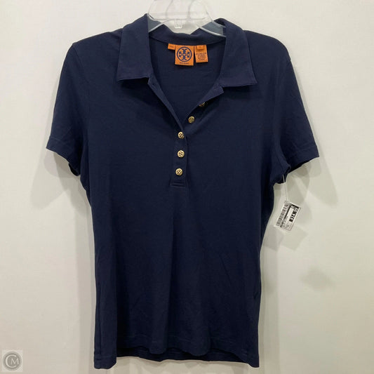 Top Short Sleeve Designer By Tory Burch In Navy, Size: Xl