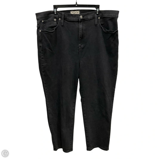 Jeans Straight By Madewell In Black Denim, Size: 18