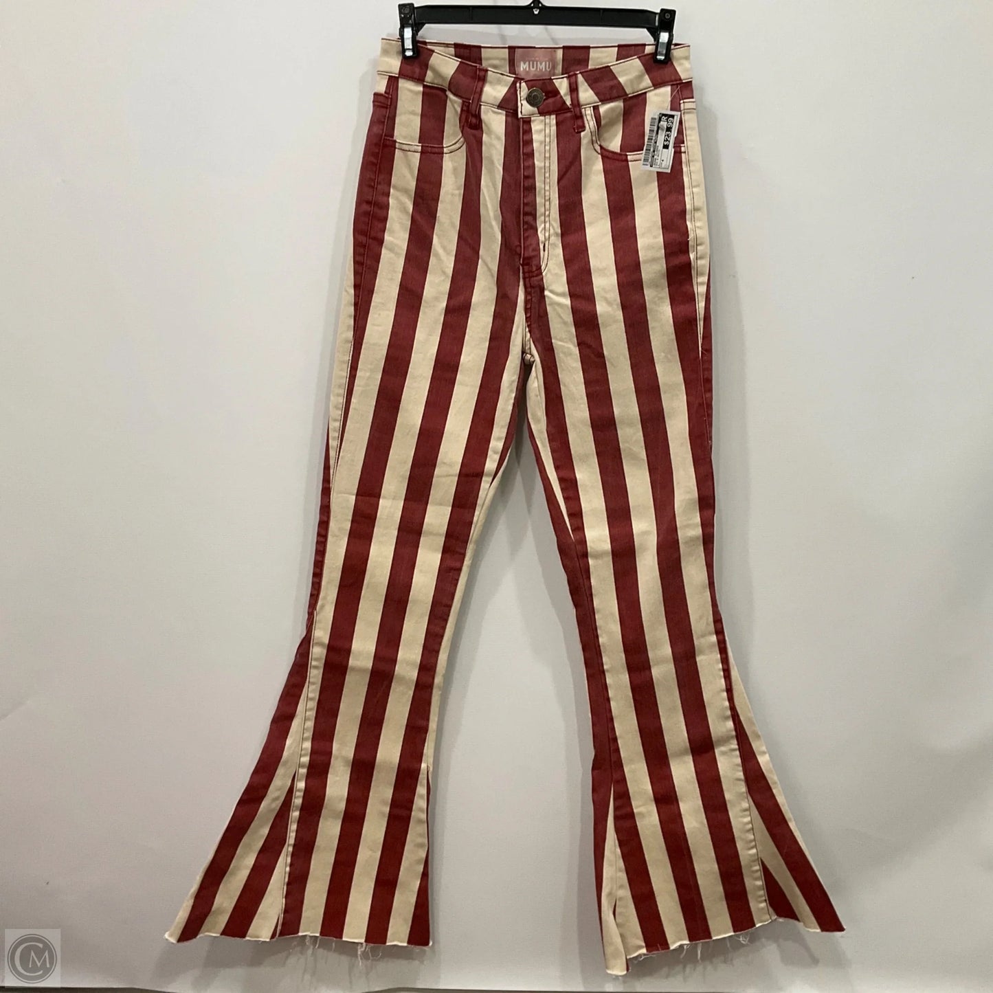 Jeans Flared By Show Me Your Mumu In Red & White, Size: 4
