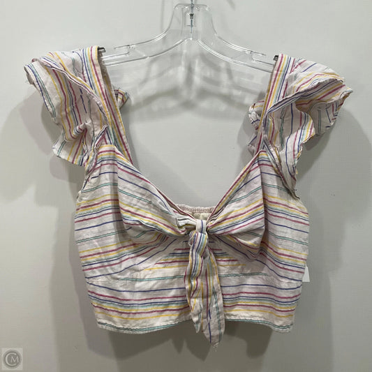 Top Sleeveless By Maeve In Striped Pattern, Size: M