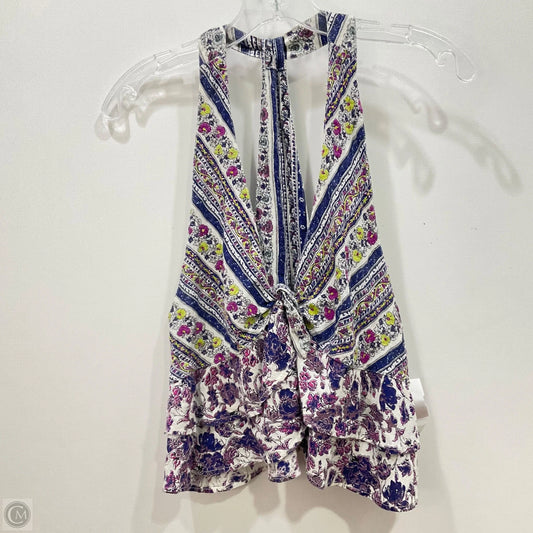 Top Sleeveless By Free People In Floral Print, Size: S