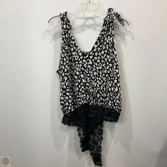 Bodysuit By Free People In Black & Cream, Size: Xl