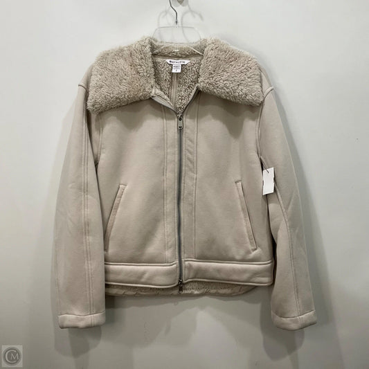 Jacket Faux Fur & Sherpa By Athleta In Cream, Size: S