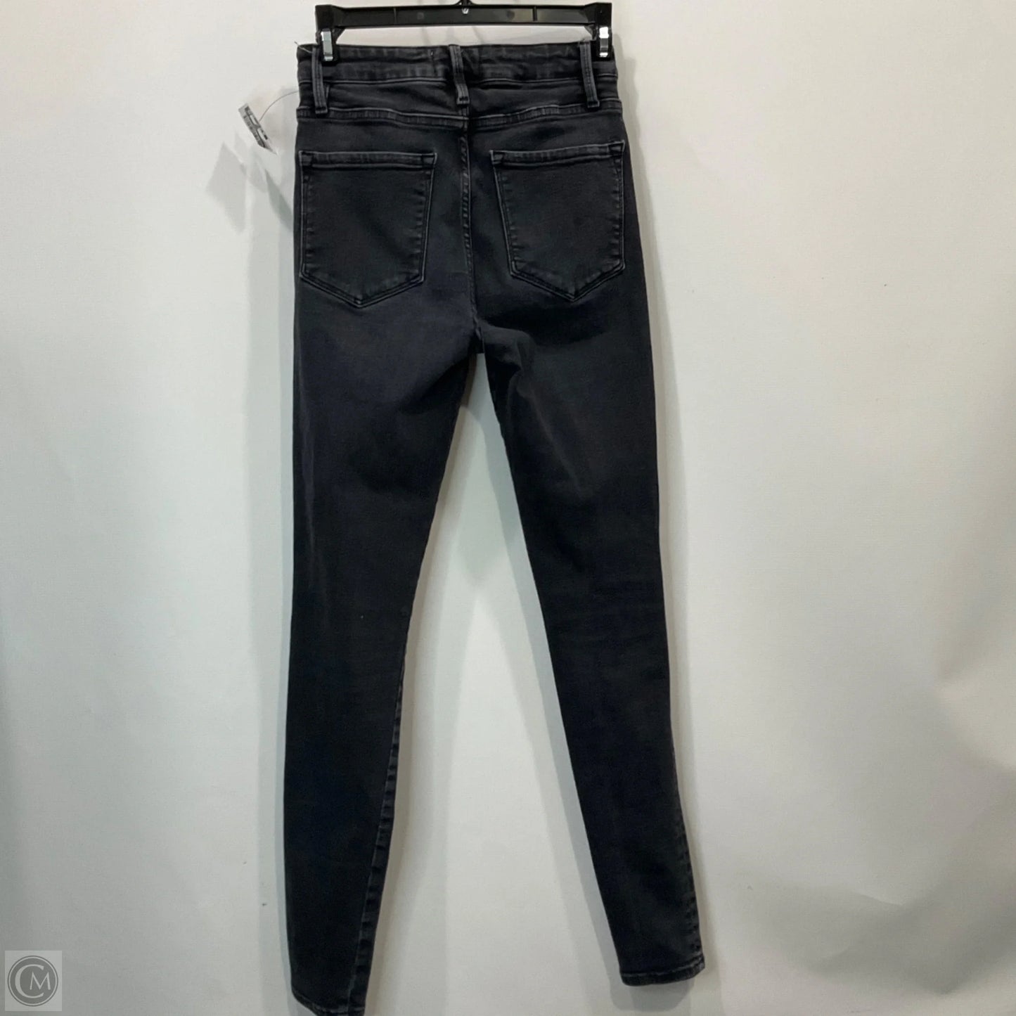 Jeans Skinny By Frame In Black Denim, Size: 0