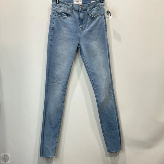 Jeans Skinny By Frame In Blue Denim, Size: 2
