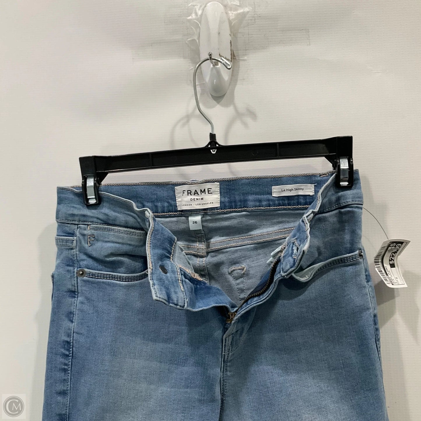 Jeans Skinny By Frame In Blue Denim, Size: 2